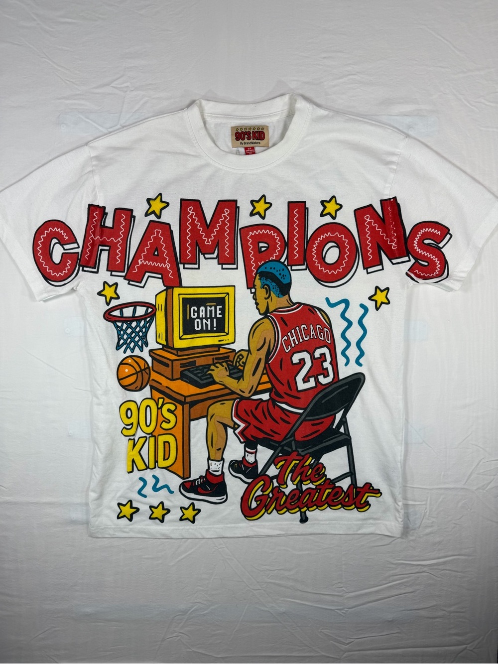 90s Kid Basketball Graphic T-Shirt Small Jordan Kobe Retro 90s Style